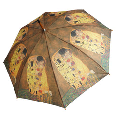 Gustav Klimt's "The Kiss" Wooden Stick Umbrella