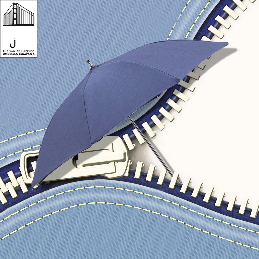 Small Sun Protection Umbrella featuring Sunbrella™ Fabric | Navy Blue