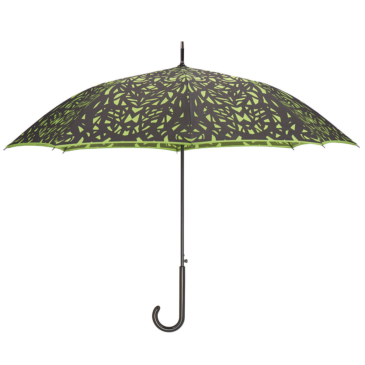 Butterfly Wing Auto Open Umbrella | Black on Green