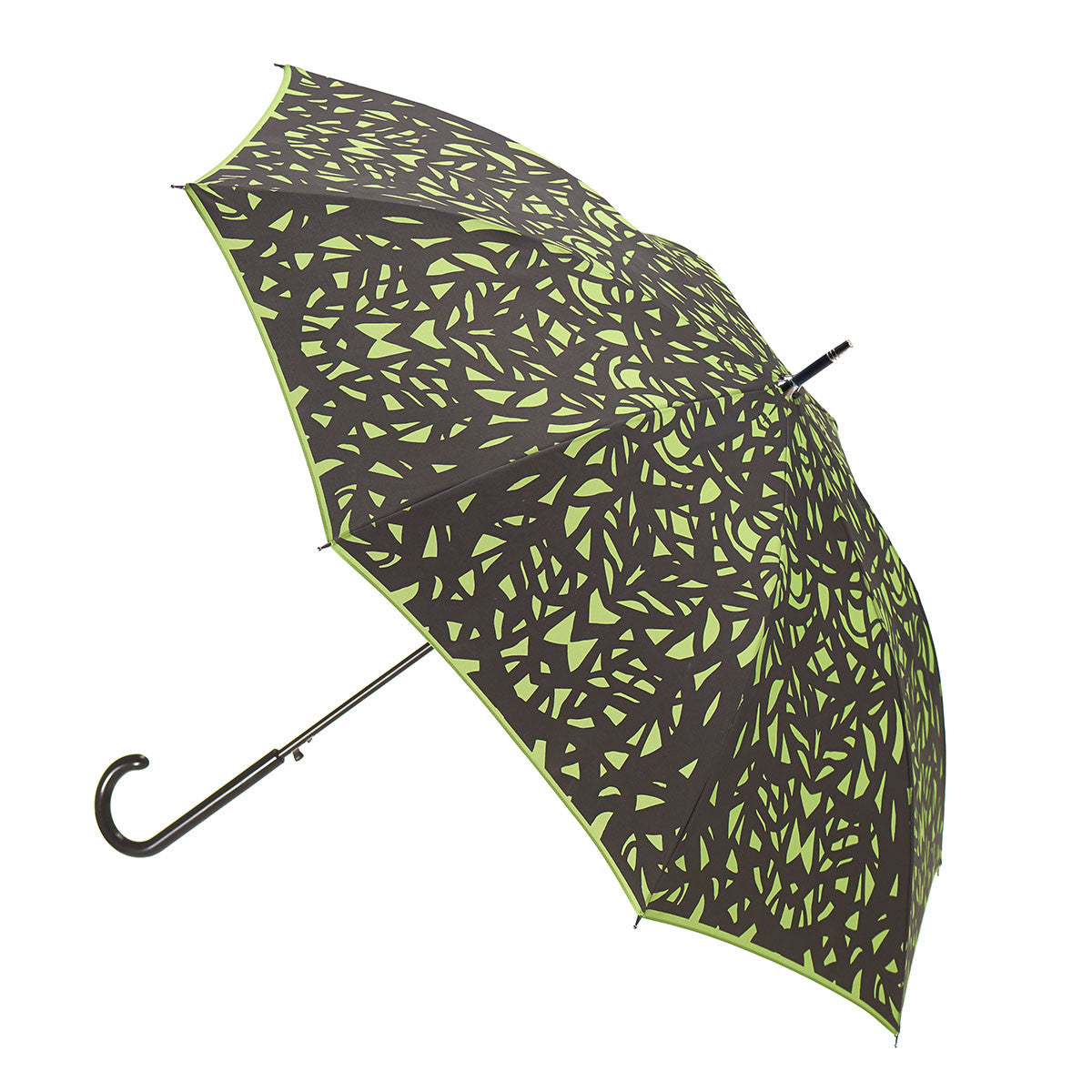 Butterfly Wing Auto Open Umbrella | Black on Green