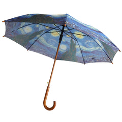 Vincent van Gogh's "Starry Night" Wooden Stick Umbrella