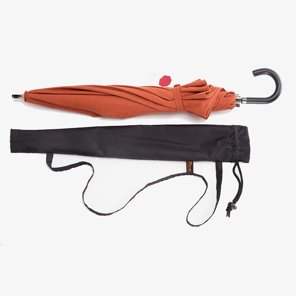 Small Sun Protection Umbrella featuring Sunbrella™ Fabric | Brick Orange