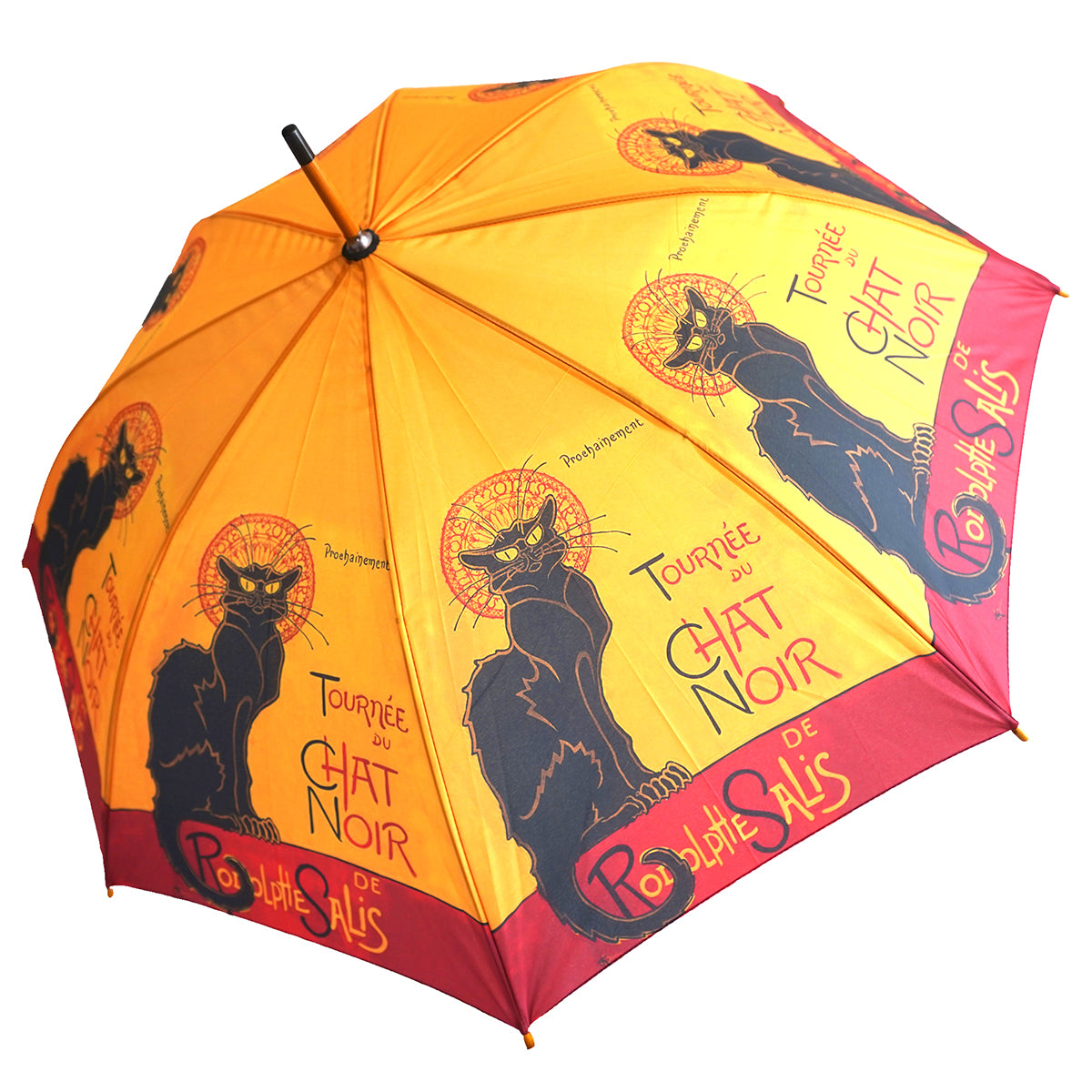 Rodolphe Salis' "Chat Noir" Wooden Stick Umbrella
