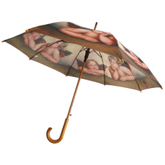 Raphael's Baby Angels Wooden Stick Umbrella