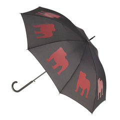 English Bulldog Auto Open Umbrella | Red on Black