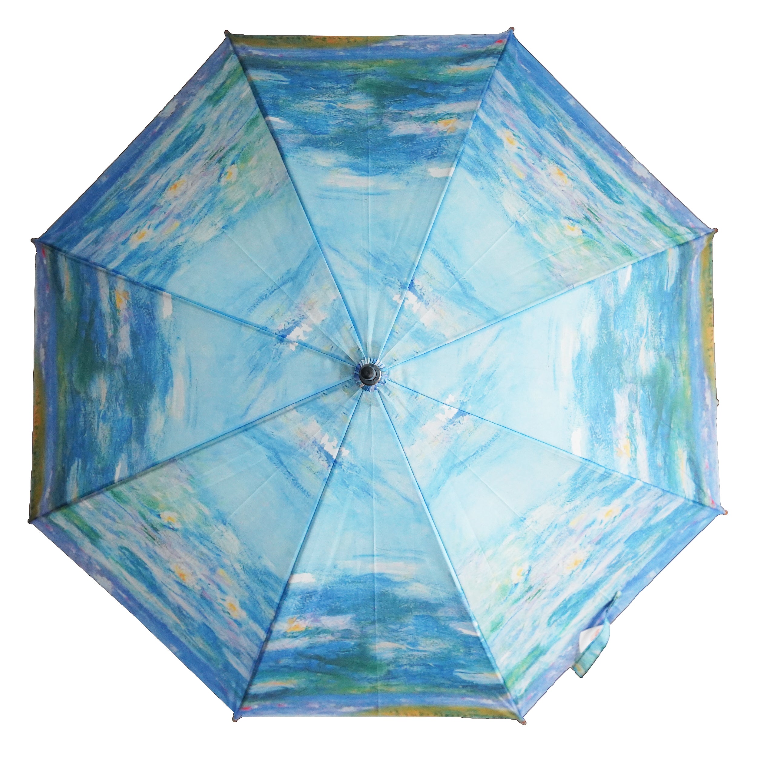Claude Monet's Waterlilies Wooden Stick Umbrella