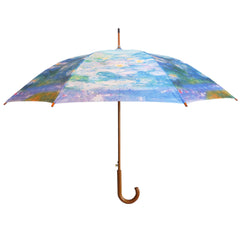 Claude Monet's Waterlilies Wooden Stick Umbrella