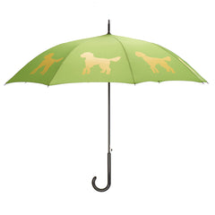 Doodle Auto Open Umbrella | Yellow on Green