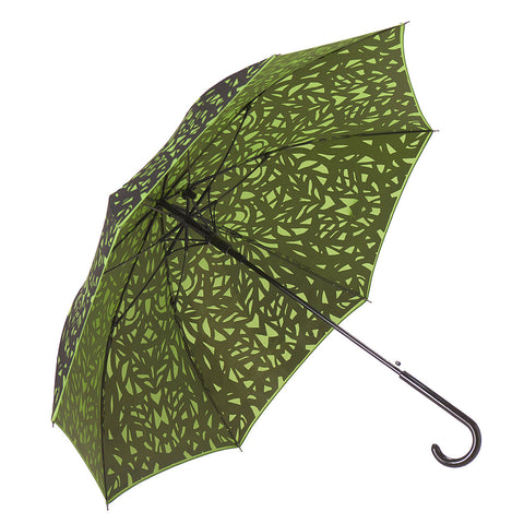 Butterfly Wing Auto Open Umbrella | Black on Green