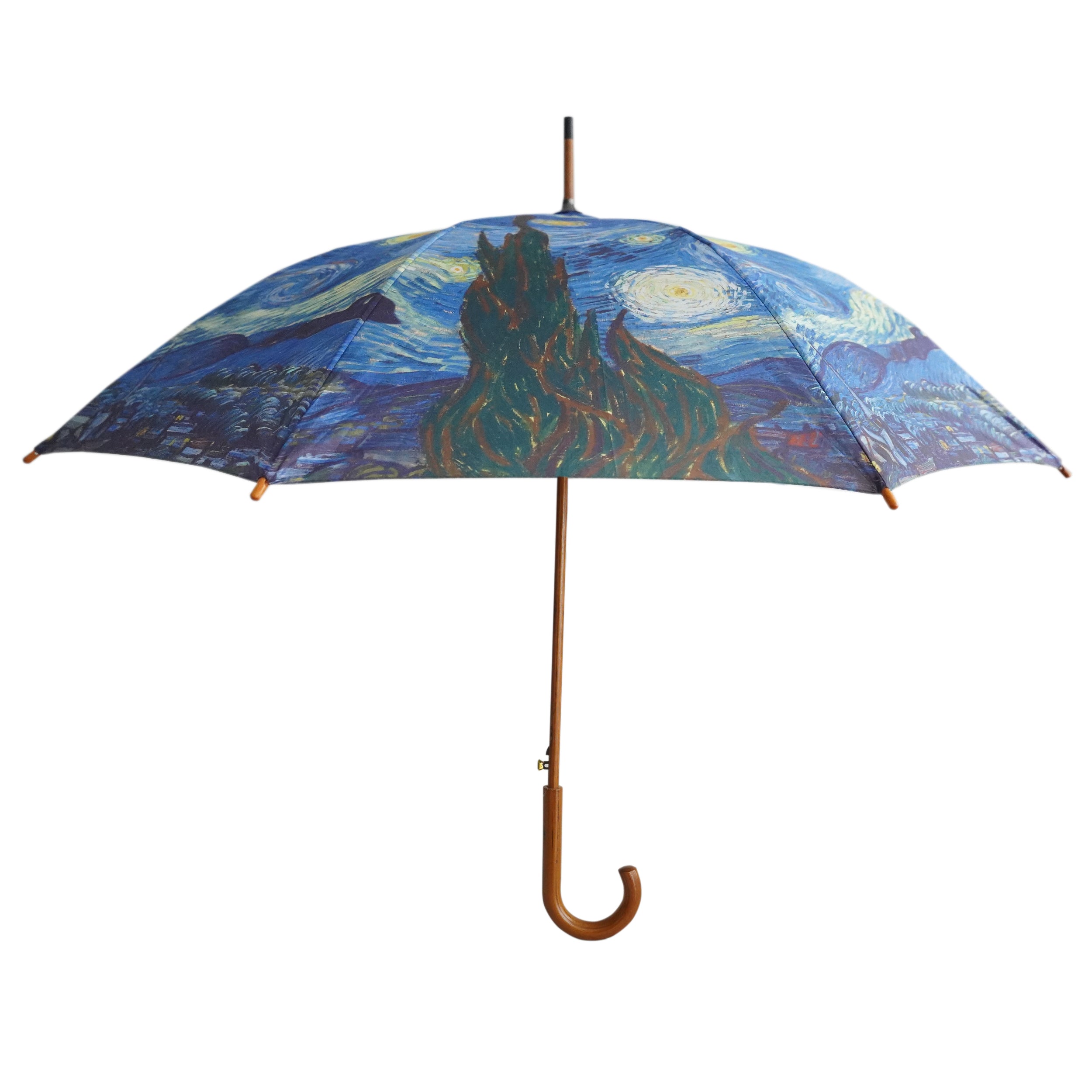 Vincent van Gogh's "Starry Night" Wooden Stick Umbrella