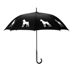 Boxer Auto Open Umbrella | White on Black
