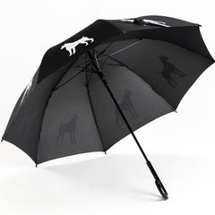 Boxer Auto Open Umbrella | White on Black