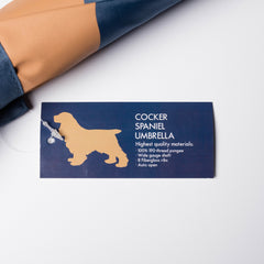 Cocker Spaniel Auto Open Umbrella | Orange on Blue