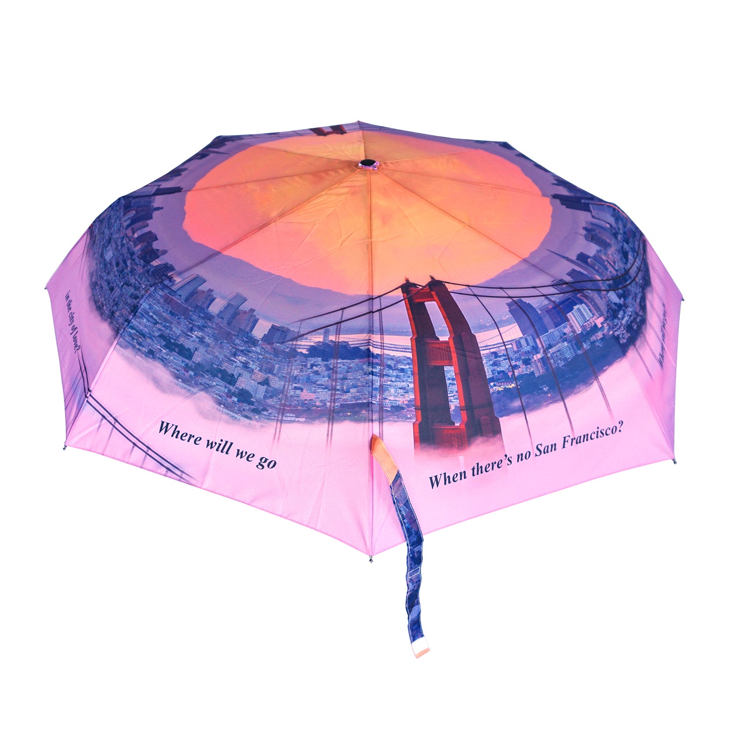 San Francisco "City of Love" Compact Collapsible Umbrella
