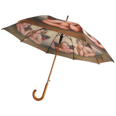 Raphael's Baby Angels Wooden Stick Umbrella