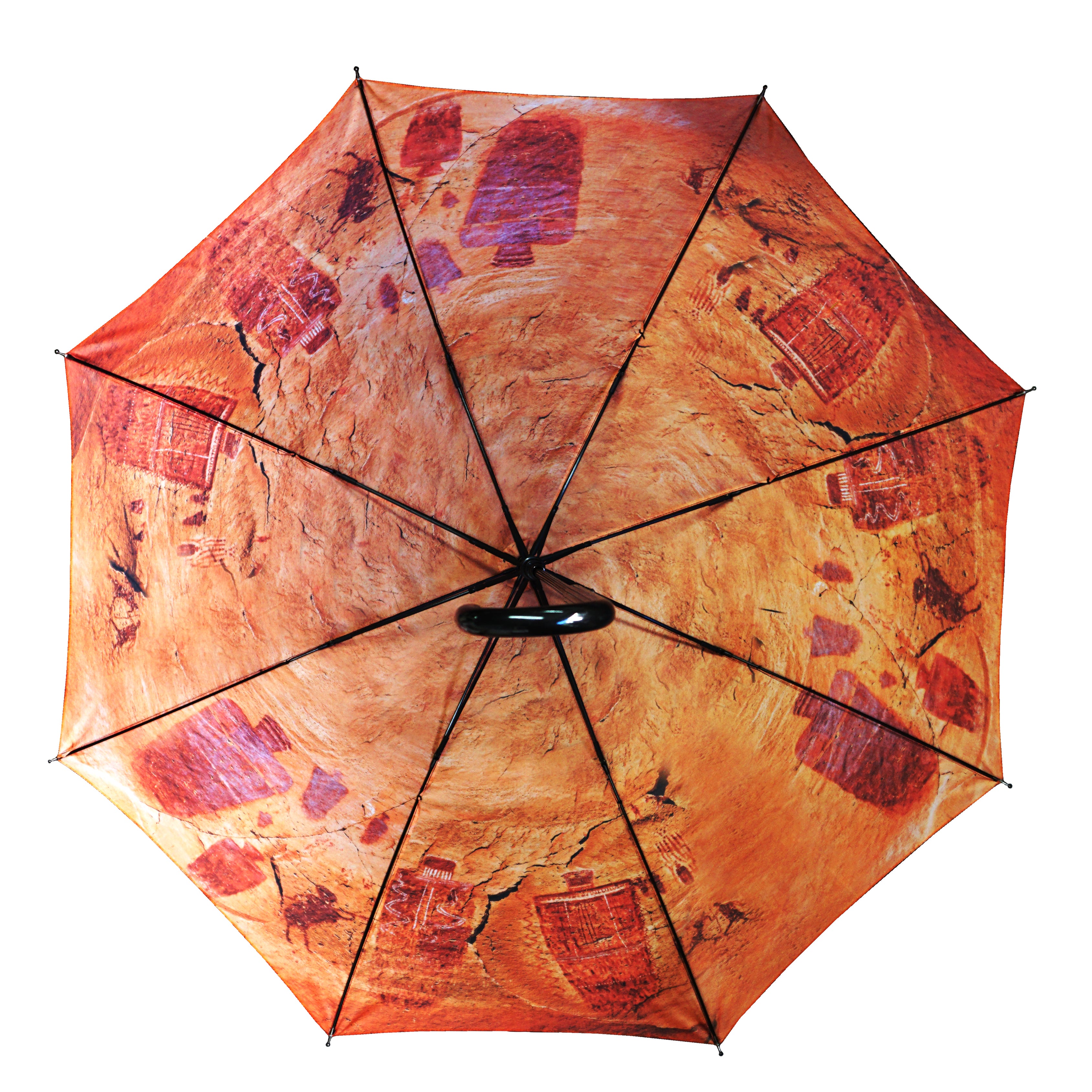 Kokopelli Southwest Rock Art Auto Open Stick Umbrella