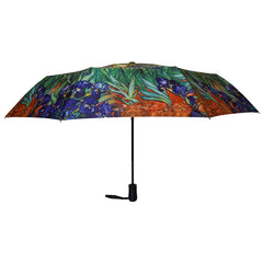 Vincent van Gogh's "Blue Irises" Compact Collapsible Umbrella