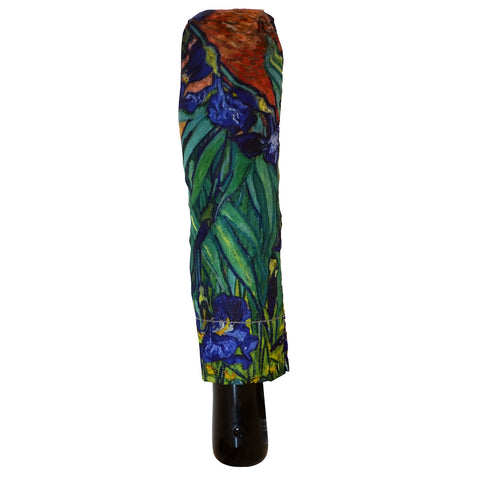 Vincent van Gogh's "Blue Irises" Compact Collapsible Umbrella
