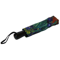 Vincent van Gogh's "Blue Irises" Compact Collapsible Umbrella